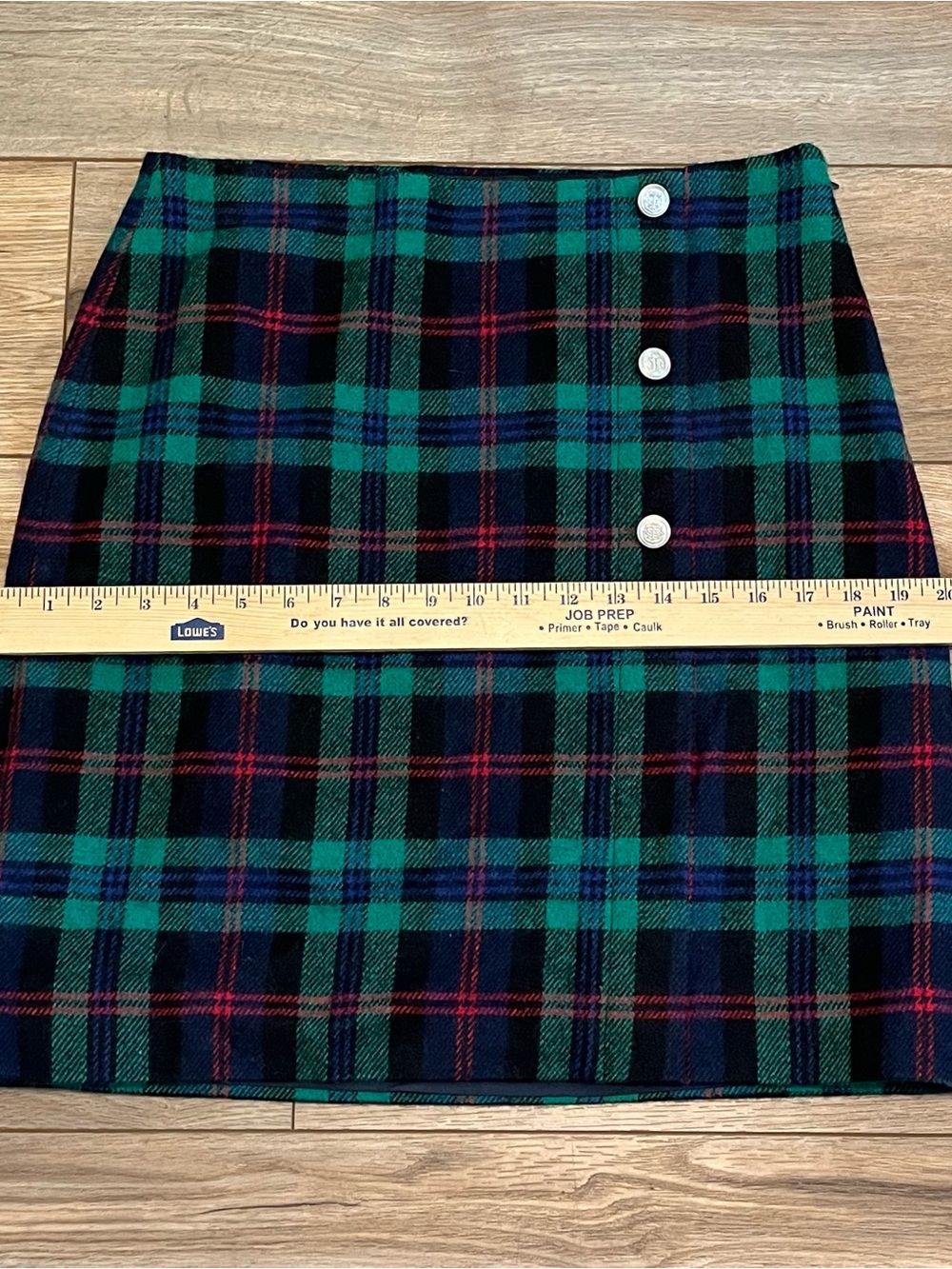 NWT Talbots Plaid Wool Blend Pencil Skirt Women’s Size 6 Green Blue Red - Picture 3 of 9